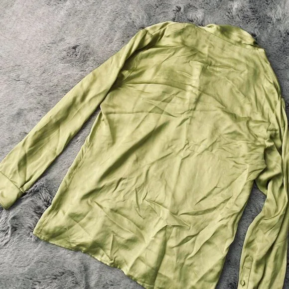 GUCCI Green Tie Front Blouse - Picture 4 of 8